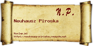 Neuhausz Piroska névjegykártya